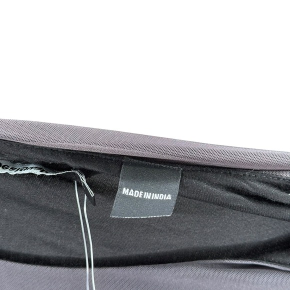 DESIGUAL Black Barton Dress Floral Ocean Wave Print Long Sleeve Ruffle US M NWT - Picture 8 of 10